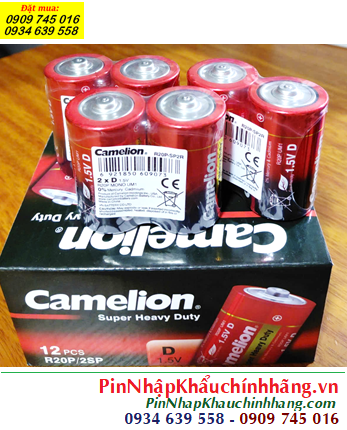 COMBO 01 hộp = 12 viên Pin đại D 1.5v Camelion R20P-SP2R UM1 (MẪU MỚI), Giá 148.000 /Hộp 12viên